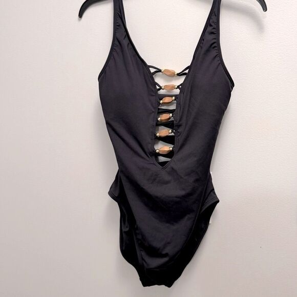 Bleu by Rod Beattie Women's Kore Lace-Up One Piece swimming suit, swimwear 6, 4 - Picture 5 of 14